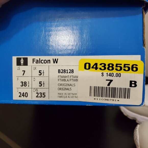 Adidas Womens Falcon 'Triple White' - Picture 3 of 9